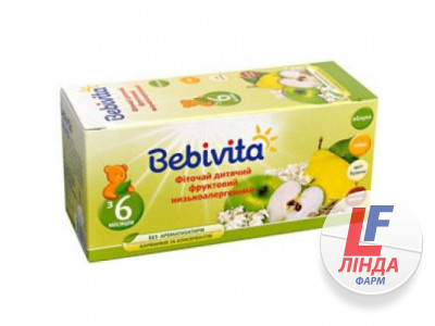 Фіточай Bebivita (Бебівіта) дитячий фруктовий низькоалергенний 1.5г №20-0