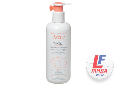 Avene (Авен) Trixera+ Трикзера+ Гель пом'якшуючий для очищення сухої та атопічної шкіри обличчя та тіла 400мл-0