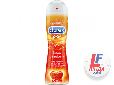 Гель-смазка интимная Durex (Дюрекс) Play Saucy Strawberry с ароматом и вкусом клубники 50мл-0