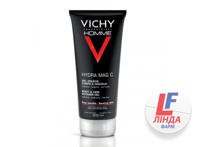 Vichy Homme (Виши Ом) Hydra Mag C+ Гель тонизирующий увлажняющий для душа, тела и волос 200мл-0