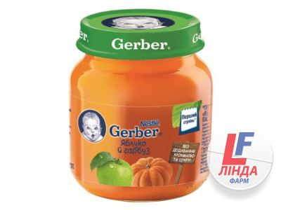 Gerber (Гербер) Пюре яблуко та гарбуз 130г-0