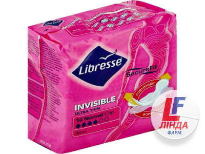 Гигиенически прокладки LIBRESSE INVISIBLE CLIP NORMAL №10-0