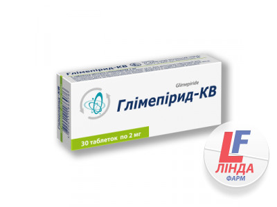 Глімепірид-КВ таблетки по 2 мг №30 (10х3)-0