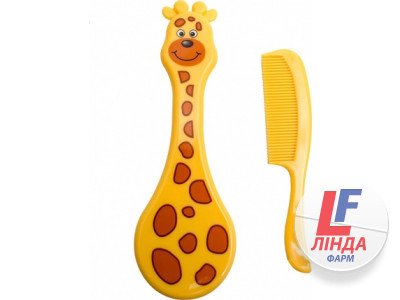 Гребешок Lindo 600 с щеткой для волос Жираф-0