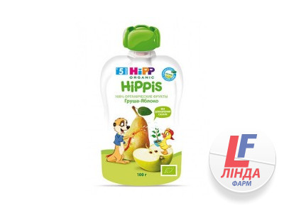 HIPP (Хіпп) HIPPIS Пюре груша, яблуко 100г-0