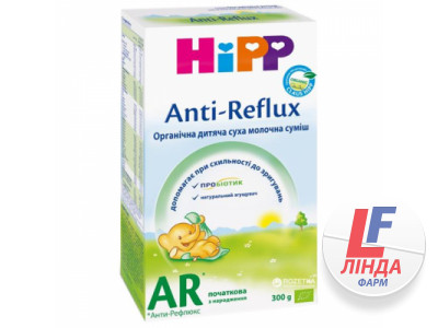 HIPP (Хіпп) органічна дитяча суха молочна суміш Anti-Reflux від народження 300г-0