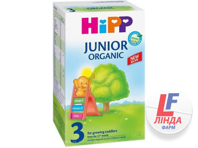 Органическое детское сухое молоко HIPP (Хипп) Organic 3 Junior 500г-0