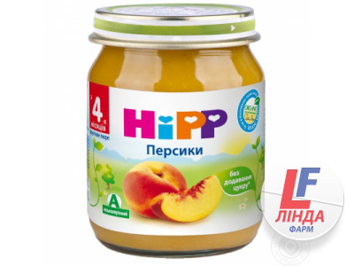 Пюре HIPP (Хіп) фруктове Персики з 4 місяців 125г-0