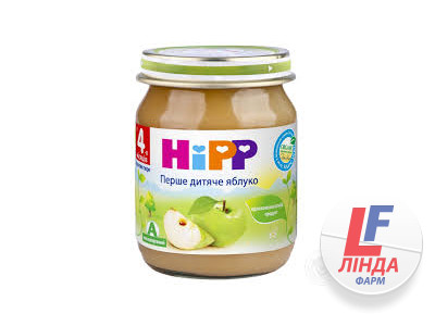 Пюре HIPP (Хіп) фруктове Перше дитяче яблуко з 4 місяців 125г-0