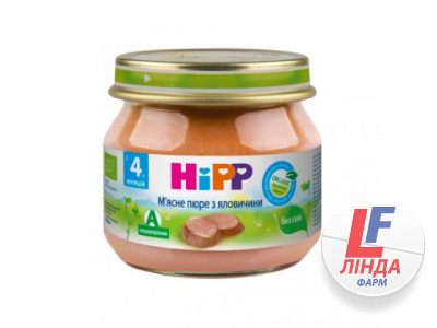 М'ясне пюре HIPP (Хіпп) із яловичини з 4 місяців 80г-0
