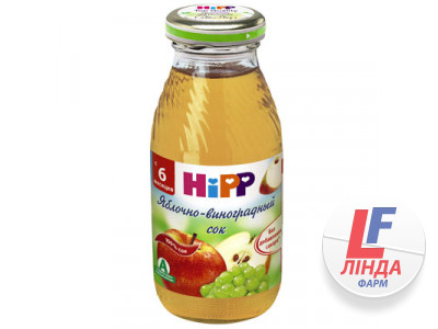 Сок HiPP (Хипп) яблочно-виноградный с 4 месяцев 200мл-0