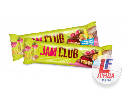 Jam Club (Джем Клаб) Батончик с мюслево-желейным корпусом со вкусом малины глазированный кондитерской глазурью 40г-0