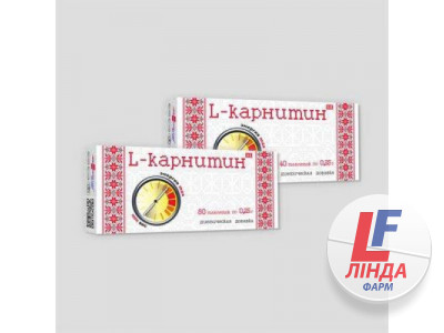 L-карнітин таблетки по 250 мг №80-0