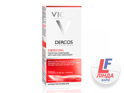 Vichy Dercos (Віші Деркос) Кондиціонер, що зміцнює проти випадання волосся з амінексилом 150мл-0