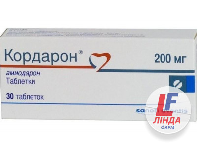 Кордарон таблетки по 200 мг №30 (15х2)-0