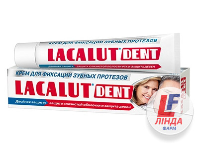 Крем Lacalut Dent для фіксації зубних протезів, 40 мл-0