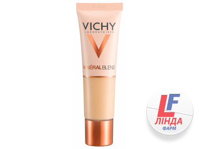 Vichy Mineralblend (Виши Минералбленд) Крем тональный увлажняющий для придания коже естественного сияющего вида оттенок 03 гипс 30мл-0