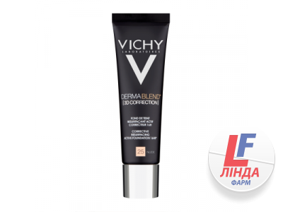 Vichy Dermablend (Виши Дермабленд) Крем тональный матирующий с эффектом 3D коррекции для жирной и проблемной кожи тон 25 телесный 30мл-0