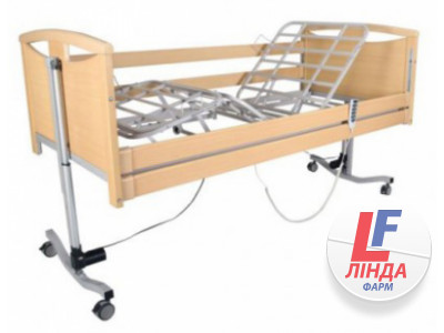 Кровать медицинская деревянная функциональная четырехсекционная с усиленным ложем с электроприводом  French Bed OSD-9510-0