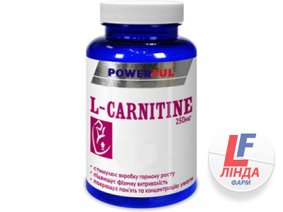 L-карнітин Powerful капсули 1г №60 банку-0