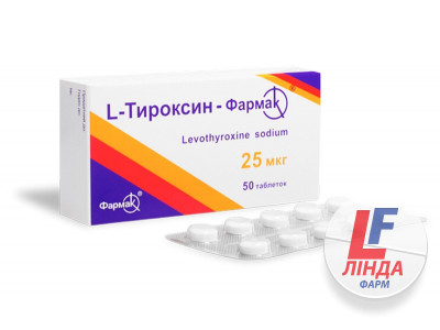 L-Тироксин таблетки 0,000025 Фармак №50-0