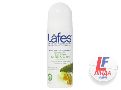 LAFE’s Натуральный органический роликовый дезодорант на основе конопляного масла Чайное дерево 89мл-0