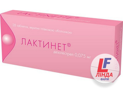 Лактинет-Ріхтер таблетки, в/плів. обол. по 0.075 мг №28-0
