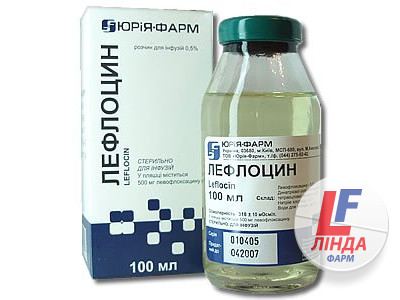 Лефлоцин раствор инфузионный 0,5% флакон 100мл-0