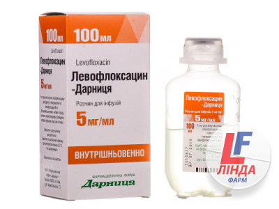 Левофлоксацин-Дарница раствор для инфузий 5мг/мл флакон 100мл-0