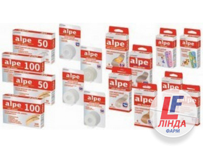 Пластир медичний Alpe Light на тканинній основі світлий, класичний 76 мм х 19 мм, 10 штук-0