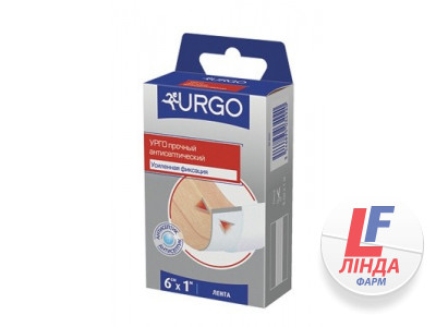 Пластир медичний Urgo Міцний на тканинній основі антисептичний стрічка 1 м х 6 см, 1 штука-0