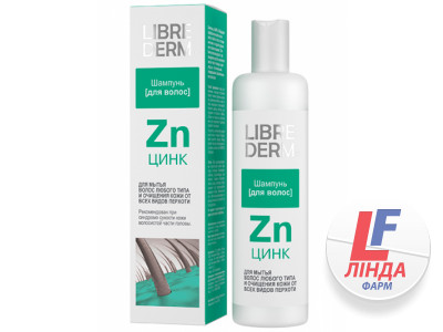 Librederm (Лібридерм) Цинк Шампунь для будь-якого типу волосся та очищення шкіри від лупи 250мл-0