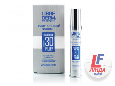 Librederm (Либридерм) Гиалуроновый филлер 3D крем ночной для лица 30мл-0