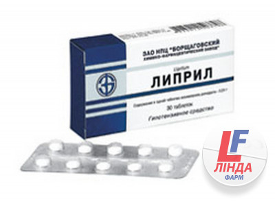 Ліприл таблетки по 5 мг №30 (10х3)-0