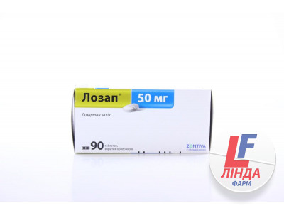 Лозап таблетки, в/о по 50 мг №90 (10х9)-0