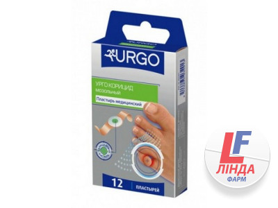 Пластир мозольний Urgo Коріцид для видалення сухих мозолів і натоптишів по 32 мг, 12 штук-0