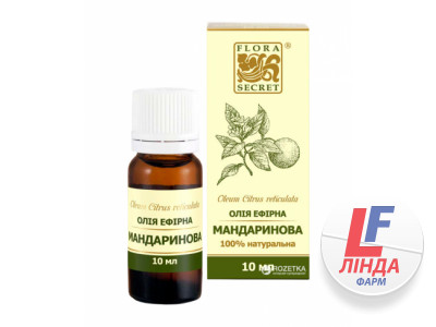 Масло эфирное натуральное FLORA SECRET флакон 10мл, мандариновое-0