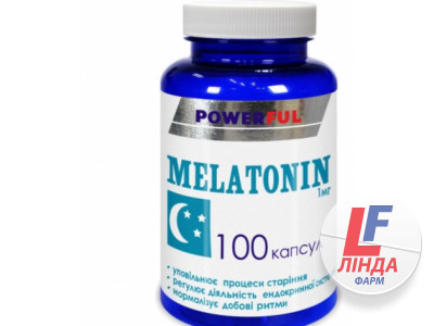 Мелатонин POWERFUL капсулы 1,0г №100 банка-0