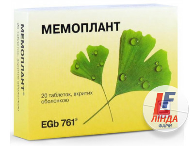 Мемоплант таблетки, в/о по 40 мг №20 (10х2)-0