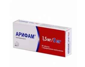 Фото - Арифам 1,5 мг/5 мг таблетки з модиф. вивіл. по 1.5 мг/5 мг №30 (15х2)