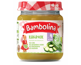 Фото - Bambolina (Бамболина) Пюре овощное кабачок 100г