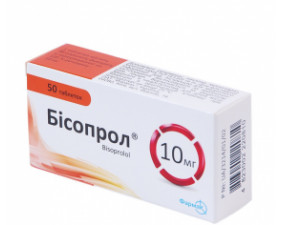 Фото - Бісопрол таблетки по 10 мг №50 (10х5)