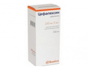 Фото - Цефалексин гранули д/ор. сусп. 250 мг/5 мл по 100 мл (40 г) у флак.