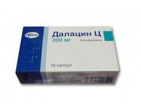 Фото - Далацин Ц капсули по 300 мг №16 (8х2)
