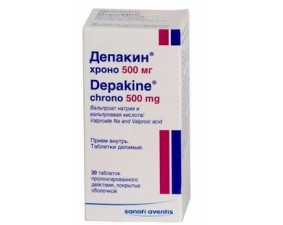 Фото - Депакін хроно 500 мг таблетки, в/о, прол./д. по 500 мг №30 у конт.