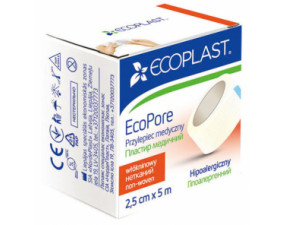 Фото - Ecoplast (Экопласт) Пластырь медицинский нетканый ЭкоПор 2,5см*5м