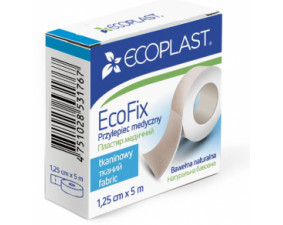 Фото - Ecoplast (Экопласт) Пластырь медицинский тканый ЭкоФикс 1,25см*5м