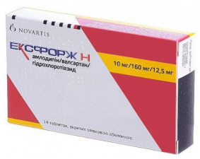 Фото - Эксфорж Н таблетки 5мг/160мг/12.5мг №14