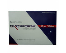 Фото - Ексфорж таблетки, в/плів. обол. по 10 мг/160 мг №14