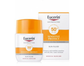 Фото - Eucerin (Эуцерин) Sun Солнцезащитный матирующий флюид  для нормальной и комбинированной кожи лица SPF50+ 50мл